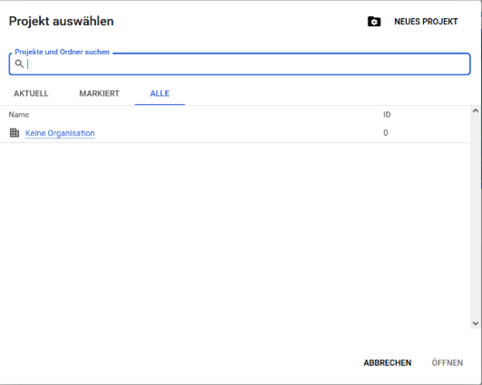 Select Project Api Key